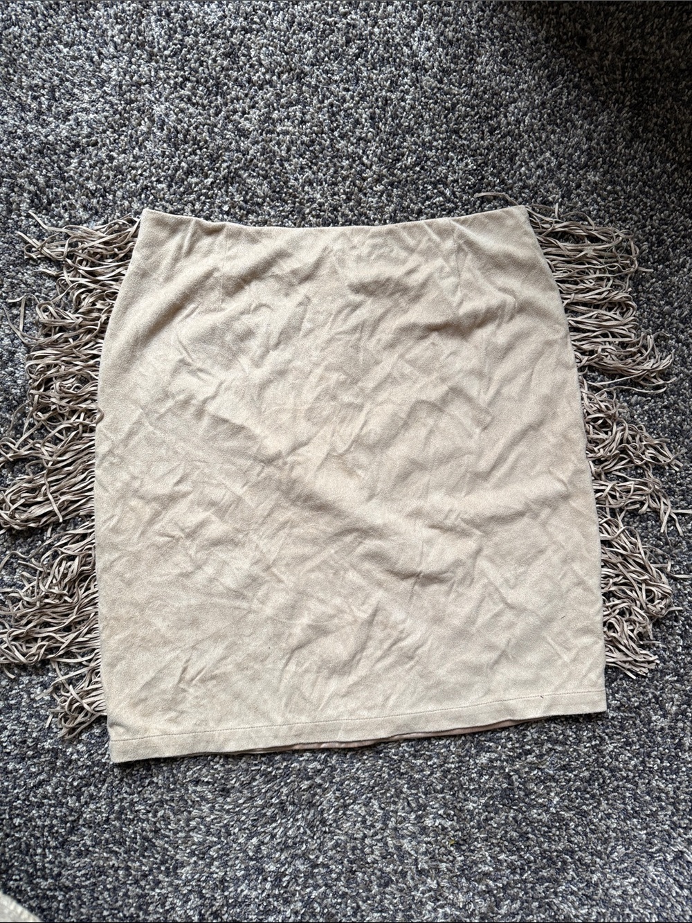 Gretchen Scott Designs Beige vegan suade Mini Skirt